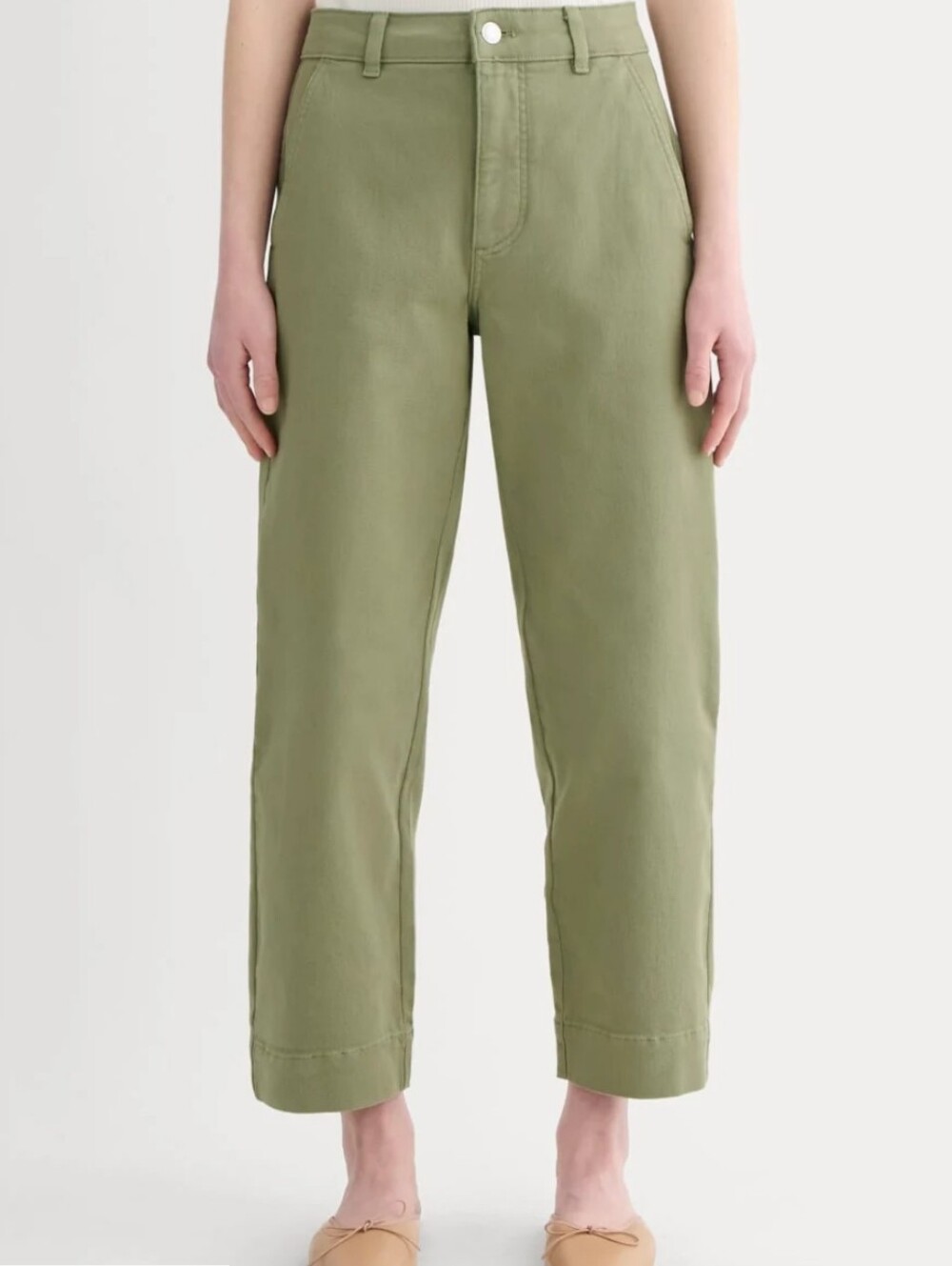 Everlane The Utility Straight-Leg Pant — Sage Green